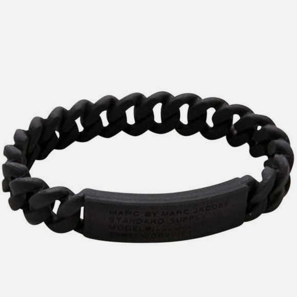 Marc by Marc Jacobs Black Silicone Braided Bracelet - Picture 1 of 6